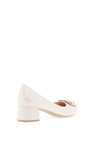 Bioeco by Arka Shimmer Heeled Pumps, Pearl White