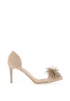 Bioeco by Arka Embellished Pom Pom Stiletto Heels, Beige