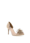 Bioeco by Arka Embellished Pom Pom Stiletto Heels, Beige
