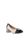 Bioeco by Arka Colour Block Leather Heeled Pumps, Pearl White