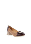 Bioeco by Arka Colour Block Leather Heeled Pumps, Beige