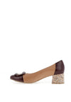 Bioeco by Arka Colour Block Leather Heeled Pumps, Beige