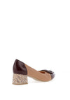 Bioeco by Arka Colour Block Leather Heeled Pumps, Beige