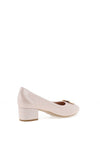 Bioeco by Arka Wide Fit Shimmering Leather Heeled Pumps, Blush Pink