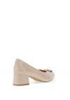 Bioeco by Arka Wide Fit Slip-on Heeled Pumps, Beige