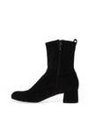 Bioeco By Arka Suede Block Heel Sock Boot, Black