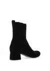 Bioeco By Arka Suede Block Heel Sock Boot, Black
