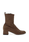 Bioeco by Arka Suede Block Heel Sock Boot, Taupe