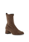 Bioeco by Arka Suede Block Heel Sock Boot, Taupe