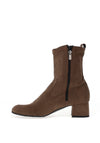 Bioeco by Arka Suede Block Heel Sock Boot, Taupe