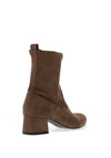 Bioeco by Arka Suede Block Heel Sock Boot, Taupe