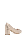 Bioeco by Arka Leather & Patent Block Heel Shoes, Beige