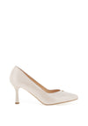 Bioeco by Arka Leather Pointed Toe Court Shoe, Pearl White