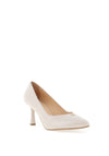 Bioeco by Arka Leather Pointed Toe Court Shoe, Pearl White