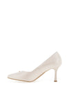 Bioeco by Arka Leather Pointed Toe Court Shoe, Pearl White