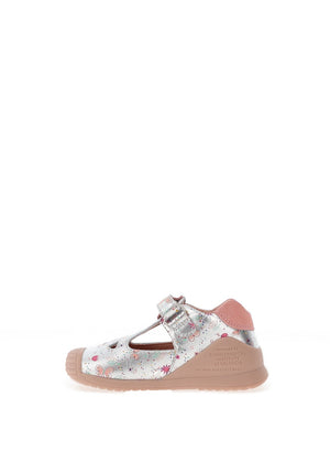 Biomecanics Baby Girl 252102-B198 Print Shoe, Silver