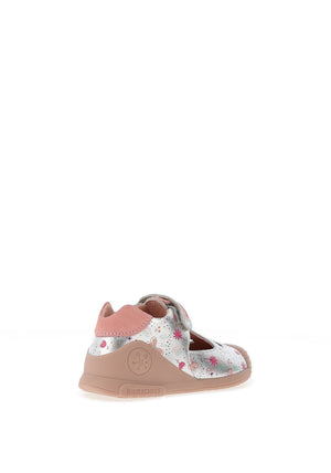 Biomecanics Baby Girl 252102-B198 Print Shoe, Silver