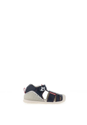 Biomecanics Baby Boy 242125-A Closed Toe Canvas Sandal, Navy