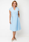 Birélin Sleeveless with Button Detail Midi Dress, Light Blue