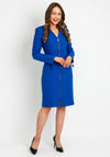 Birelin Structured Zip Front Knee Length Dress, Blue