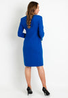 Birelin Structured Zip Front Knee Length Dress, Blue