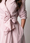 Bize Cotton Button Down Long Dress, Pink