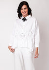 Bize Arrow Ruched Elasticated Shirt, White