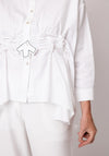 Bize Arrow Ruched Elasticated Shirt, White