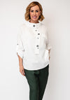 Bize Button Front Blouse, White