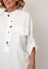 Bize Button Front Blouse, White