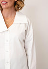 Bize Collared Button Front Shirt, White