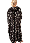 Indigo Sky Animal Print Cosy Oversized Poncho, Black