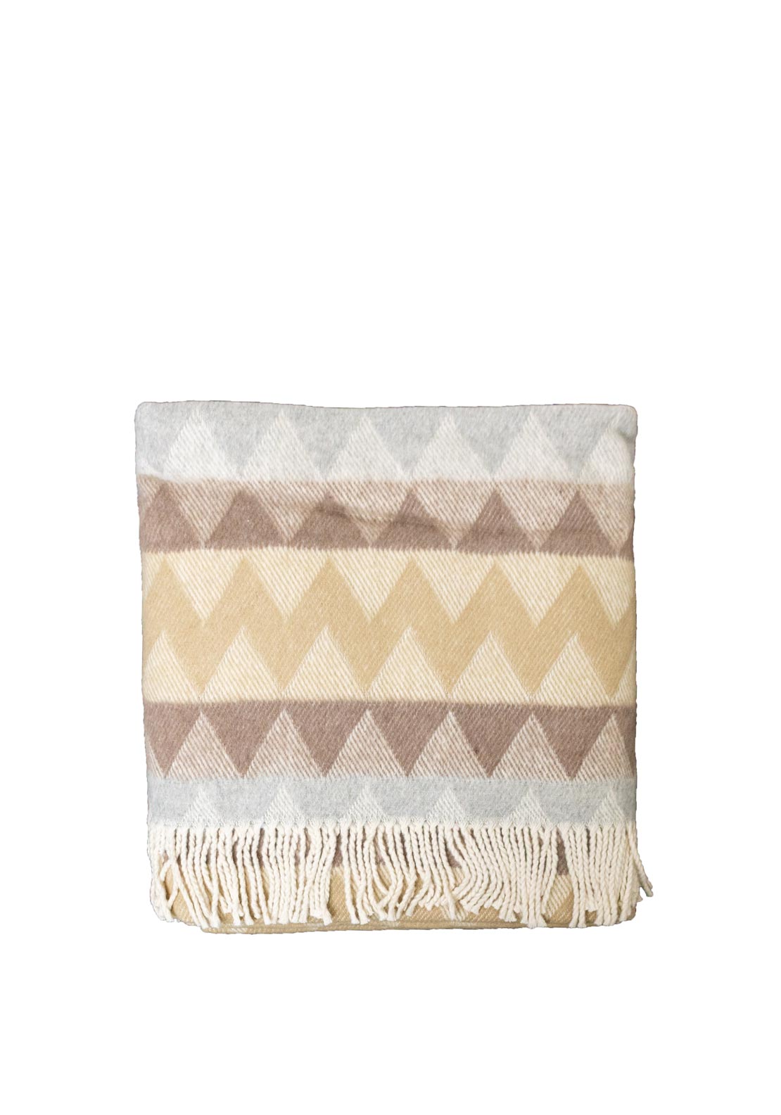 Sheelin Chevron 150x200cm Throw, Beige Multi