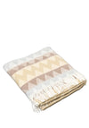 Sheelin Chevron 150x200cm Throw, Beige Multi