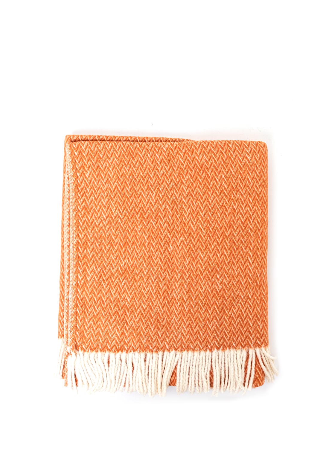 Sheelin Chevron 130x160cm Throw, Orange