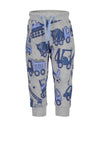 Blue Seven Baby Boy Print Joggers, Grey