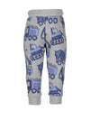 Blue Seven Baby Boy Print Joggers, Grey