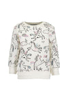 Blue Seven Baby Girl Unicorn Print Sweater, White