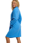 Indigo Sky Waffle Long Sleeve Robe, Blue