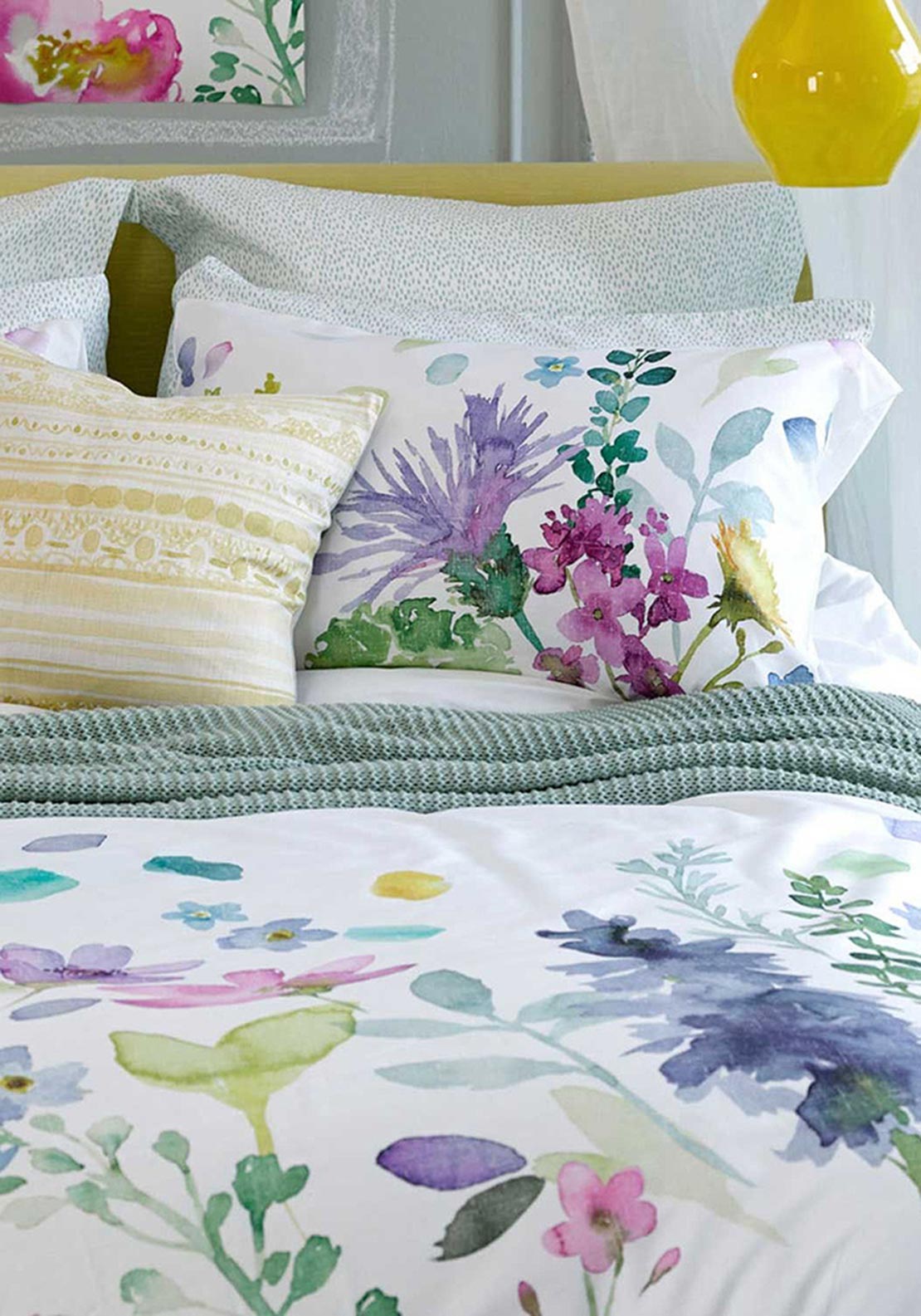 Bluebell Gray Tetbury Sateen Duvet Cover Set, Multi