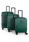 Bordlite 3 Piece Hard Shell Luggage Set, Green