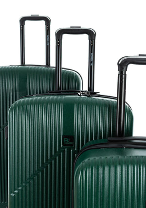 Bordlite 3 Piece Hard Shell Luggage Set, Green