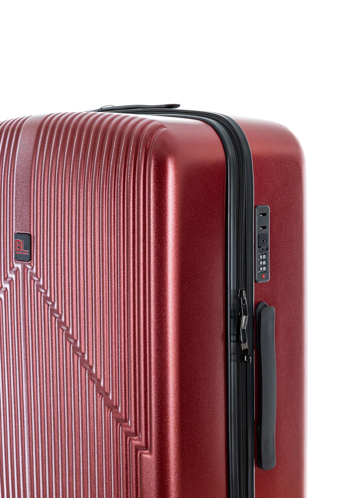 Bordlite 3 Piece Hard Shell Luggage Set, Red