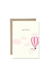 Bold Bunny “Happy Birthday” Hot Air Balloon Greetings Card
