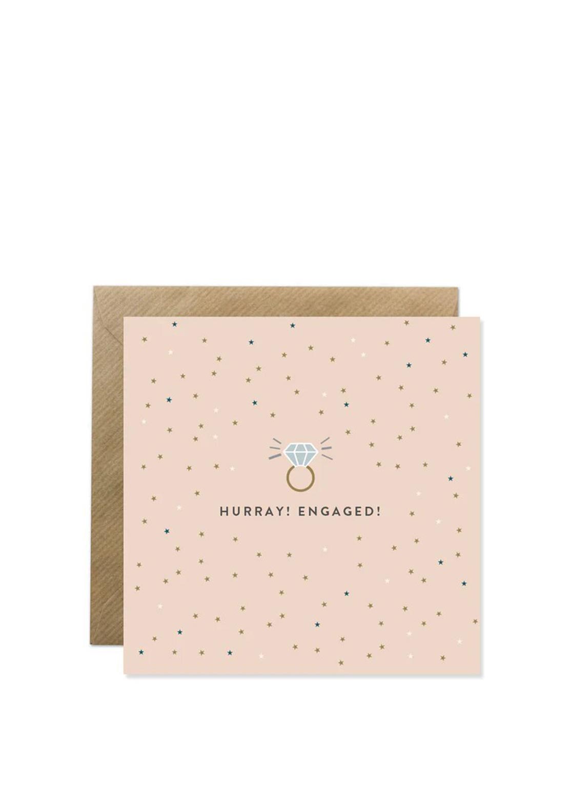 Bold Bunny “Hurray! Engaged!” Greetings Card