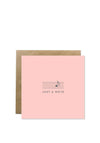 Bold Bunny “Just A Note” Greetings Card