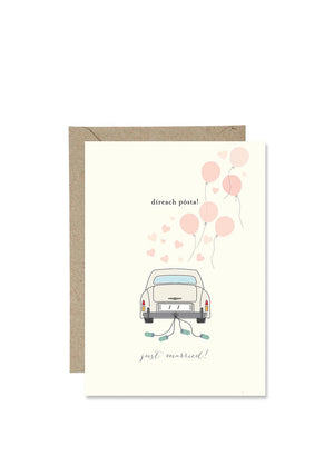 Bold Bunny Irish “Direach Posta!” Greetings Card