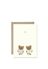 Bold Bunny “Twins!” Greetings Card
