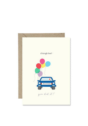 Bold Bunny Irish “D’Eirigh Leat!” Greetings Card