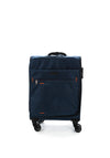 Bordlite 22” Soft Shell Cabin Wheel Spinner Suitcase, Navy & Orange